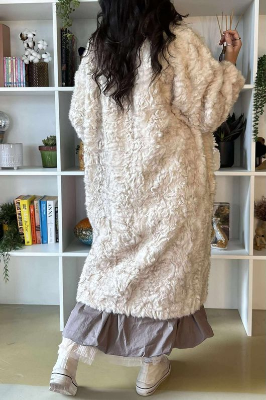Paloma Dusk Premium Faux Fur Coat Blonde